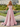 Boned Sparkly Lace Long Ball Gown Prom Dress With Pocket in Dirty Pink