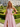 Boned Sparkly Lace Long Ball Gown Prom Dress With Pocket in Dirty Pink