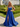 Boned Sparkly Lace Long Ball Gown Prom Dress With Pocket in Royal Blue