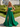 Boned Sparkly Lace Long Ball Gown Prom Dress With Pocket in Emerald Green