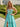 Boned Sparkly Lace A-Line Prom Dress With Pocket - Cyan