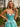 Boned Sparkly Lace A-Line Prom Dress With Pocket - Cyan