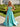 Boned Sparkly Lace A-Line Prom Dress With Pocket - Cyan