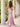 Off Shoulder Boned Mermaid Prom Dress With Pleats in Pink