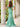 Off Shoulder Boned Mermaid Prom Dress With Pleats in Mint Green