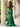 Off Shoulder Boned Mermaid Prom Dress With Pleats in Emerald Green