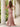 Off Shoulder Boned Mermaid Prom Dress With Pleats in Blush Pink