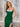 Sparkly Bodice Strapless Satin Long Mermaid Prom Dress with Slit in Emerald Green
