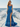 Sparkly Lace Embroidery Boned Mermaid Evening Dress With Pleats - Blue