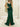 Sparkly Lace Embroidery Boned Mermaid Evening Dress With Pleats - Dark Green