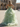 Sparkly Beading Spaghetti Shoulder Straps Backless Layered Ruffle Hem Long Prom Dress - Mint Green