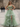 Sparkly Beading Spaghetti Shoulder Straps Backless Layered Ruffle Hem Long Prom Dress - Mint Green