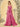 Waist Bow Spaghetti Strap A-Line Bridesmaid Dress - Hot Pink