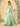 Waist Bow Spaghetti Strap A-Line Bridesmaid Dress - Mint Green