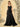 Waist Bow Spaghetti Strap A-Line Bridesmaid Dress - Black