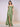 Off Shoulder Bodice Drop Waist Satin Bridesmaid Dress With Split - Sage Green