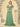 Short Puff Sleeve Chiffon A-Line Bridesmaid Dress - Sage Green