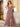 Leaf Lace Illusion Bodice Long Ball Gown Prom Dress With Slit - Dusty Rose