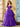 Lace Embroidery Illusion Ball Gown Prom Dress - Purple