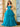 Lace Embroidery Illusion Ball Gown Prom Dress - Blue