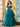 Lace Embroidery Illusion Ball Gown Prom Dress - Peacock Blue