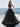 Lace Embroidery Illusion Ball Gown Prom Dress - Black