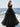 Lace Embroidery Illusion Ball Gown Prom Dress - Black