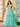 Lace Embroidery Illusion Ball Gown Prom Dress - Mint Green