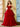 Lace Embroidery Illusion Ball Gown Prom Dress - Red