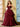 Lace Embroidery Illusion Ball Gown Prom Dress - Burgundy
