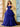 Lace Embroidery Illusion Ball Gown Prom Dress - Royal Blue