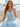 Lace Embroidery Illusion Ball Gown Prom Dress - Baby Blue