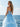 Lace Embroidery Illusion Ball Gown Prom Dress - Baby Blue