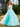 Luxury Beaded Sheer Bodice Ball Gown Prom Dress-Blue