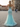 Sparkly Beading 3D Flowers Spaghetti Shoulder Straps Floral Mermaid Long Prom Dress - Turquoise