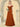Off Shoulder Chiffon Pleated A-Line Bridesmaid Dress - Burnt Orange