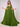 Strapless Chiffon Bridesmaid Dress With Drop Train - Olive Green