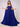 Strapless Chiffon Bridesmaid Dress With Drop Train - Royal Blue