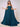Strapless Chiffon Bridesmaid Dress With Drop Train - Peacock Blue