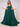 Strapless Chiffon Bridesmaid Dress With Drop Train - Teal