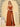 V-Neck Chiffon Drop Waist Bridesmaid Dress With Split - Burnt Orange