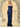 Square Spaghetti Strap Satin Sheath Bridesmaid Dress Zipper Back - Navy Blue
