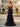 Sparkly Sequin Lace Up Back Long Evening Dress with Split in Black