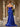 3D Rose Boned Mermaid Prom Dress With Waist Drop - Royal Blue