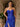 3D Rose Boned Mermaid Prom Dress With Waist Drop - Royal Blue