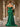 3D Rose Boned Mermaid Prom Dress With Waist Drop - Emerald Green