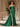3D Rose Boned Mermaid Prom Dress With Waist Drop - Emerald Green