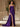 3D Rose Boned Mermaid Prom Dress With Waist Drop - Purple