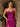 3D Rose Boned Mermaid Prom Dress With Waist Drop - Fuchsia