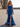 Sparkly Beading Spaghetti Shoulder Straps Mermaid Long Prom Dress With Slit - Navy Blue